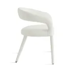 2 Poltroncine Imbottite in Tessuto Bouclè con Struttura Rivestita - Domenica Viadurini