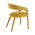 2 Poltroncine Imbottite in Tessuto Bouclè con Struttura Rivestita - Domenica Viadurini