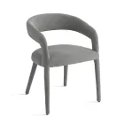 2 Poltroncine Imbottite in Tessuto Bouclè con Struttura Rivestita - Domenica Viadurini