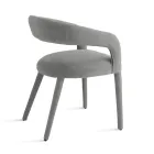 2 Poltroncine Imbottite in Tessuto Bouclè con Struttura Rivestita - Domenica Viadurini