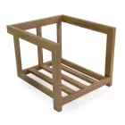 2 Poltrone con Tavolino in Alluminio con Trasferimento Termico Effetto Legno - Camper Viadurini