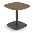 2 Poltrone con Tavolino in Alluminio con Trasferimento Termico Effetto Legno - Camper Viadurini