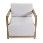 2 Poltrone con Tavolino in Alluminio con Trasferimento Termico Effetto Legno - Camper Viadurini