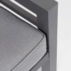 2 Poltrone da Giardino in Alluminio e Cuscini Seduta in Tessuto - Point Viadurini