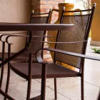 2 Poltrone da Giardino in Metallo dal Design Classico Made in Italy - Solis Viadurini