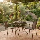 2 Poltrone da Giardino in Metallo dal Design Classico Made in Italy - Solis Viadurini