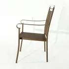 2 Poltrone da Giardino in Metallo dal Design Classico Made in Italy - Solis Viadurini