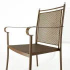 2 Poltrone da Giardino in Metallo dal Design Classico Made in Italy - Solis Viadurini