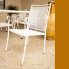 2 Poltrone da Giardino in Metallo dal Design Classico Made in Italy - Solis Viadurini