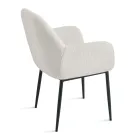 2 Poltrone in Tessuto Bouclè in Diversi Colori e Struttura in Metallo - Teodora Viadurini