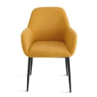 2 Poltrone in Tessuto Bouclè in Diversi Colori e Struttura in Metallo - Teodora Viadurini