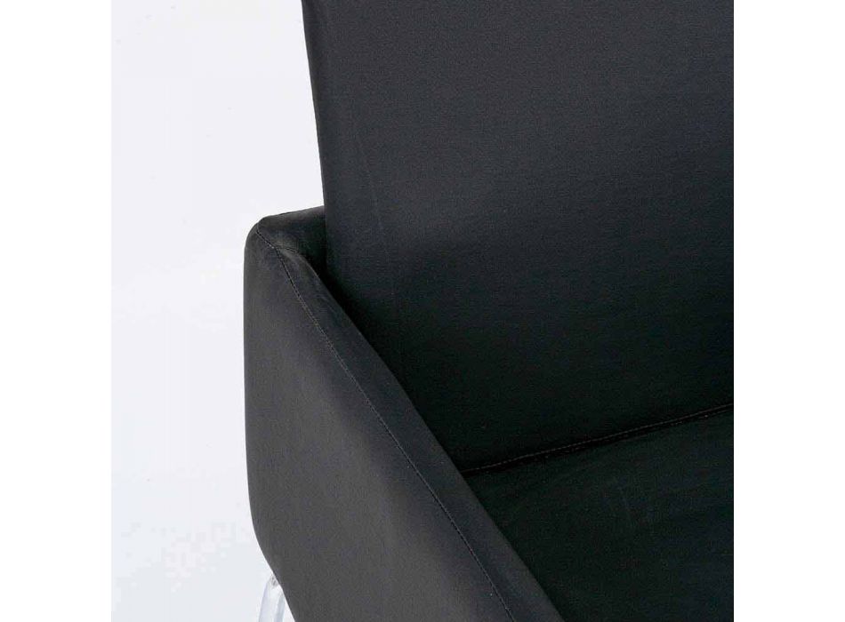 2 Sedie con Braccioli Rivestite in Similpelle Design Moderno Homemotion - Farra Viadurini