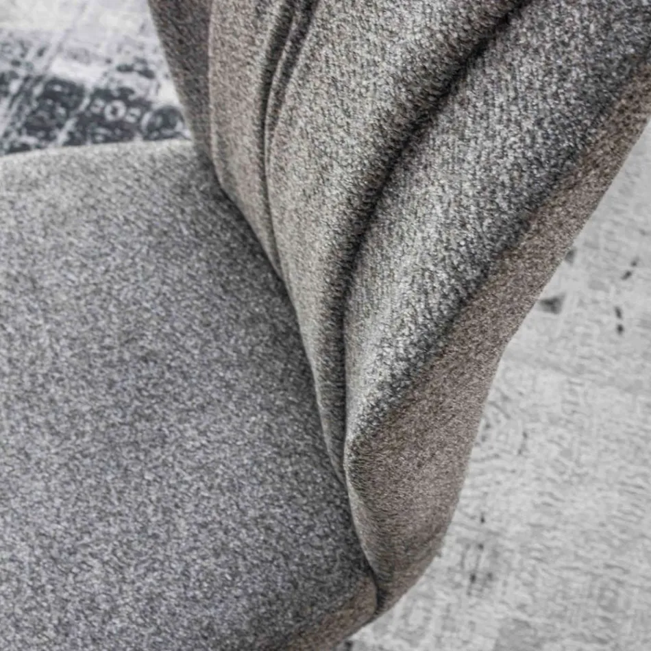 2 Sedie da Interno Metallo Grafite Seduta Tessuto Bliss - Tenia Viadurini