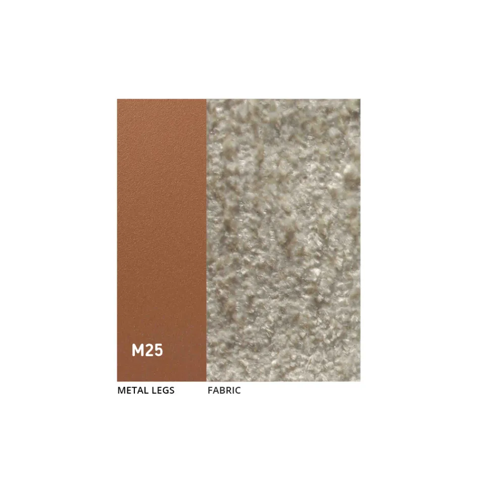 2 Sedie da Interno Realizzate Metallo Seduta Tessuto Bliss - Avenia Viadurini