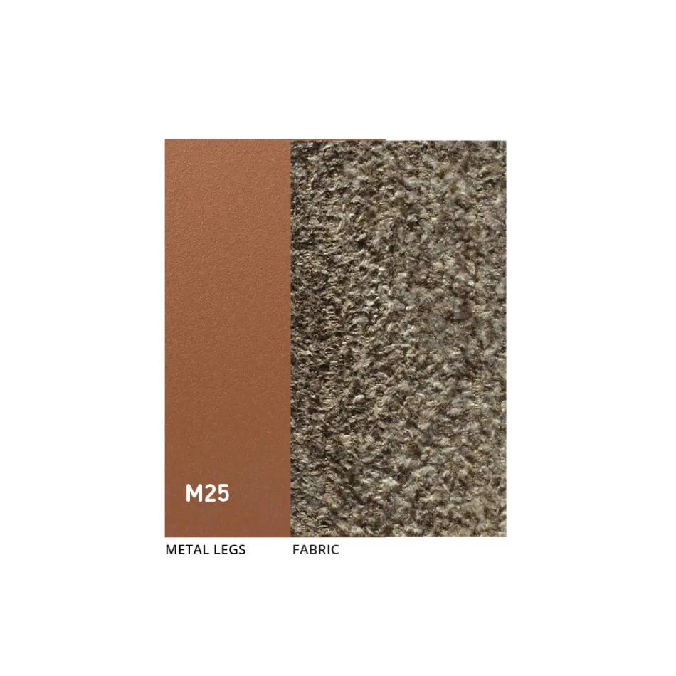 2 Sedie da Interno Realizzate Metallo Seduta Tessuto Bliss - Avenia Viadurini