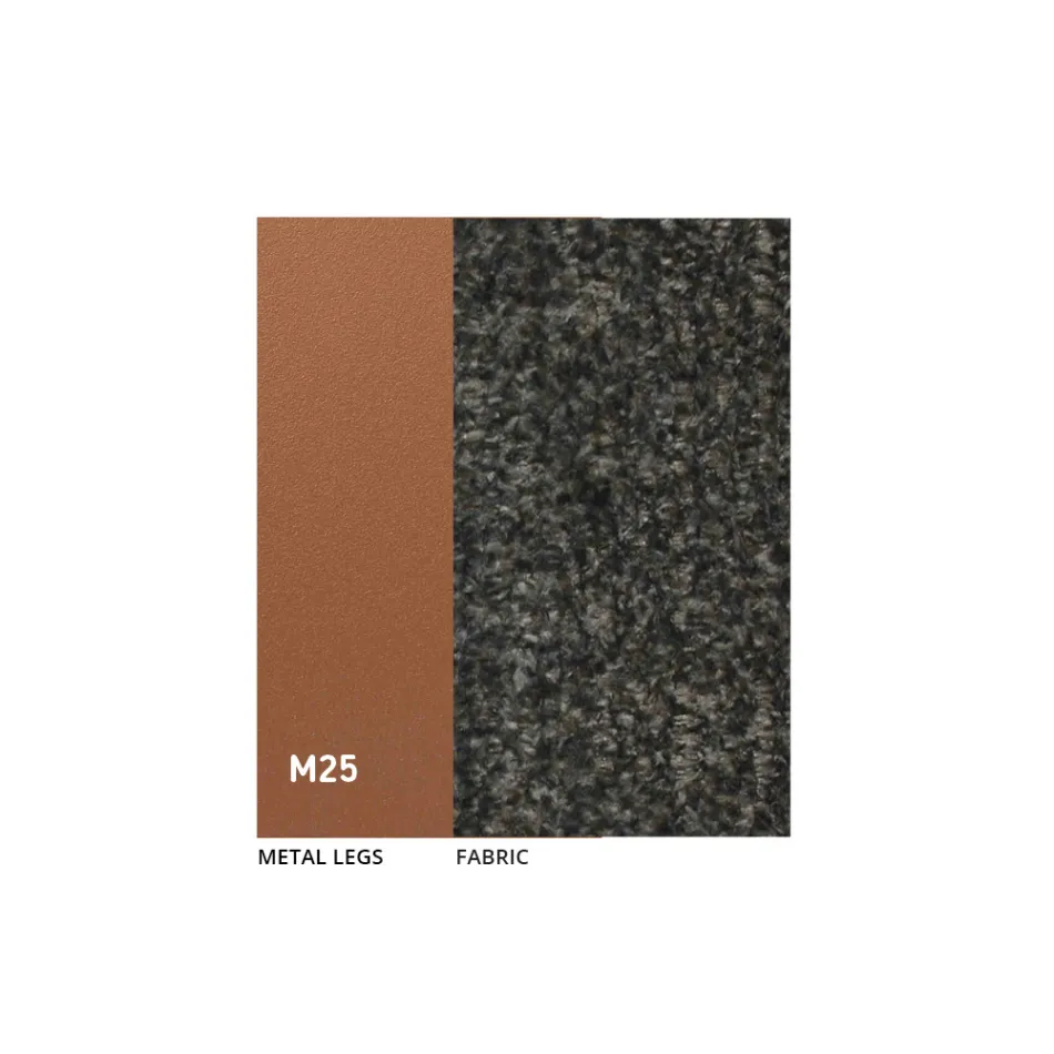 2 Sedie da Interno Realizzate Metallo Seduta Tessuto Bliss - Avenia Viadurini