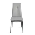 2 Sedie Imbottite in Tessuto Colorato e Struttura in Metallo - Fabrizio Viadurini