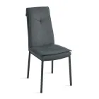 2 Sedie Imbottite in Tessuto Colorato e Struttura in Metallo - Fabrizio Viadurini