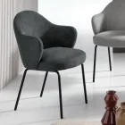 2 Sedie in Tessuto con Seduta a Molle e Struttura in Metallo - Alighieri Viadurini