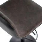 2 Sgabelli con Alzata a Gas, Seduta in Microfibra e in Metallo - Adonis Viadurini