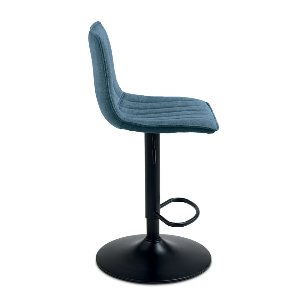 2 Sgabelli da Soggiorno con Seduta Imbottita in Tessuto di Diversi Colori - Impeto Viadurini