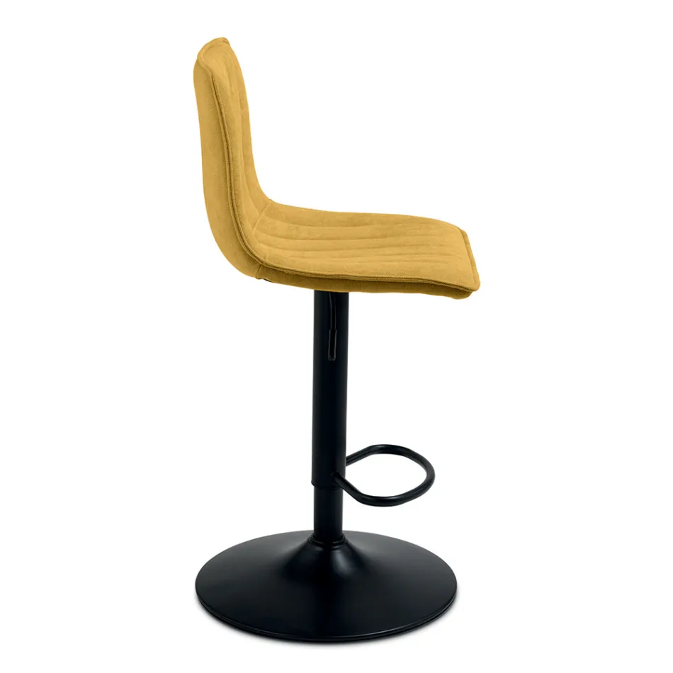 2 Sgabelli da Soggiorno con Seduta Imbottita in Tessuto di Diversi Colori - Impeto Viadurini