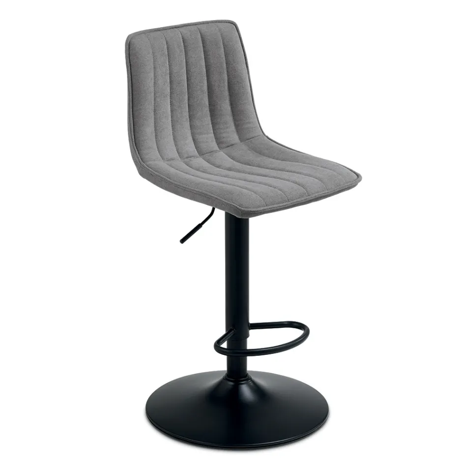 2 Sgabelli da Soggiorno con Seduta Imbottita in Tessuto di Diversi Colori - Impeto Viadurini