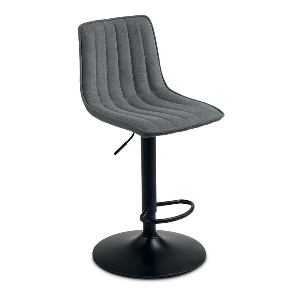 2 Sgabelli da Soggiorno con Seduta Imbottita in Tessuto di Diversi Colori - Impeto Viadurini