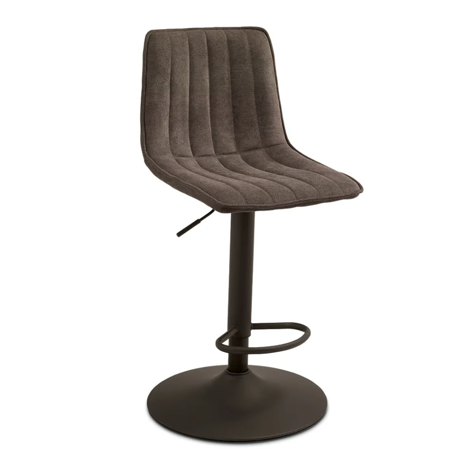 2 Sgabelli da Soggiorno con Seduta Imbottita in Tessuto di Diversi Colori - Impeto Viadurini