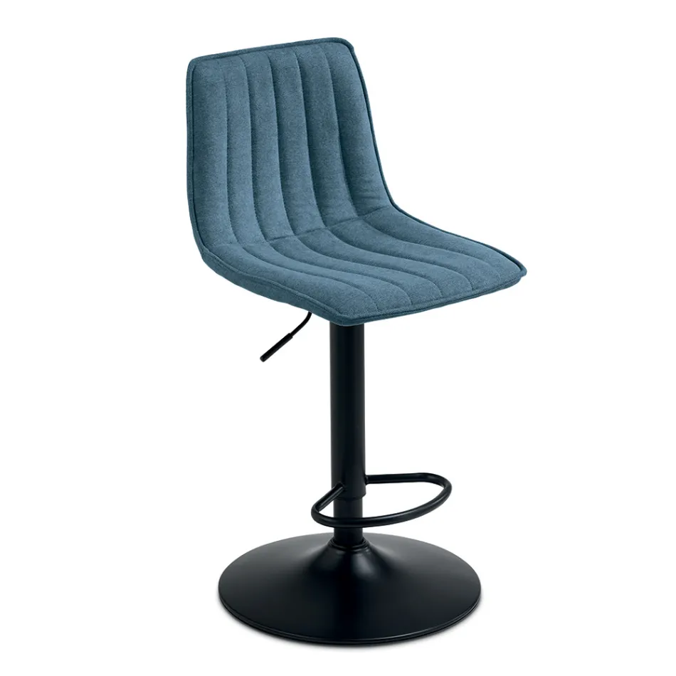 2 Sgabelli da Soggiorno con Seduta Imbottita in Tessuto di Diversi Colori - Impeto Viadurini