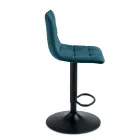 2 Sgabelli da Soggiorno con Seduta in Tessuto di Diversi Colori - Corrente Viadurini