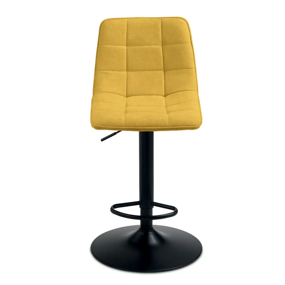 2 Sgabelli da Soggiorno con Seduta in Tessuto di Diversi Colori - Corrente Viadurini