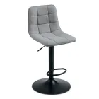 2 Sgabelli da Soggiorno con Seduta in Tessuto di Diversi Colori - Corrente Viadurini