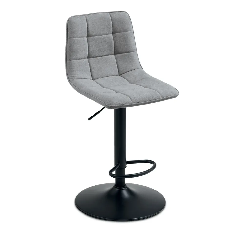 2 Sgabelli da Soggiorno con Seduta in Tessuto di Diversi Colori - Corrente Viadurini