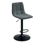 2 Sgabelli da Soggiorno con Seduta in Tessuto di Diversi Colori - Corrente Viadurini