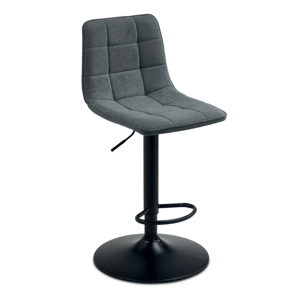 2 Sgabelli da Soggiorno con Seduta in Tessuto di Diversi Colori - Corrente Viadurini