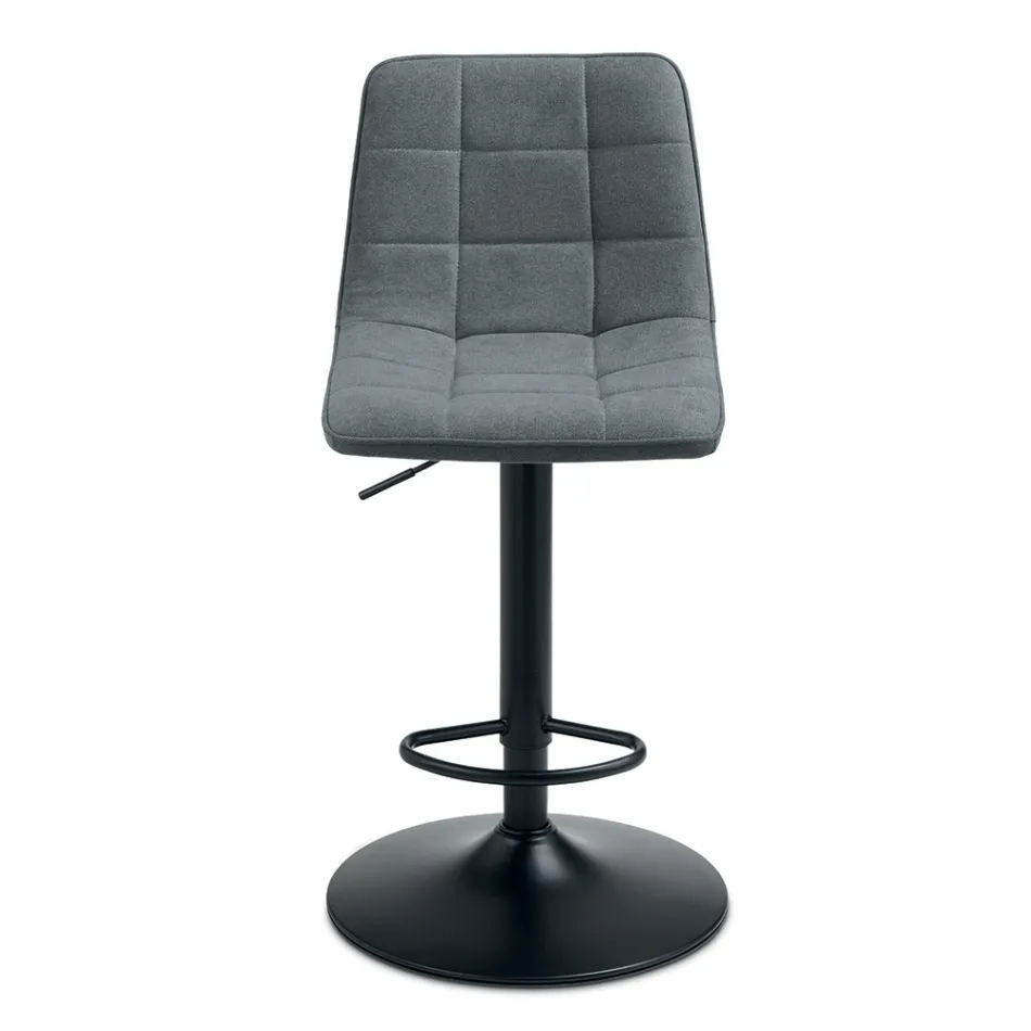 2 Sgabelli da Soggiorno con Seduta in Tessuto di Diversi Colori - Corrente Viadurini