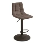 2 Sgabelli da Soggiorno con Seduta in Tessuto di Diversi Colori - Corrente Viadurini