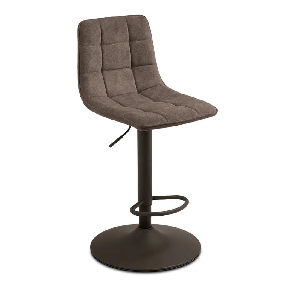 2 Sgabelli da Soggiorno con Seduta in Tessuto di Diversi Colori - Corrente Viadurini