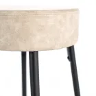 2 Sgabelli Realizzati con Seduta in Tessuto in Microfibra e Struttura in Metallo - Ronik Viadurini