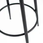 2 Sgabelli Realizzati con Seduta in Tessuto in Microfibra e Struttura in Metallo - Ronik Viadurini