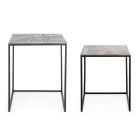 2 Tavolini da Salotto in Alluminio e Acciaio Verniciato Homemotion - Sereno Viadurini