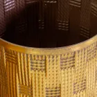 2 Tavolini Realizzati in Metallo Oro con Piano a Specchio - Scogliera Viadurini