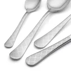 24 Posate in Acciaio Inox con Decoro Damasco a Laser di Design Moderno - Tantasa Viadurini