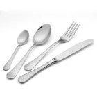 24 Posate in Acciaio Inox con Decoro Damasco a Laser di Design Moderno - Tantasa Viadurini