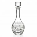 4 Bottiglie con Tappo per Vino Design Rotondo in Cristallo Ecologico - Daniele
