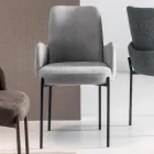 4 Poltroncine in Tessuto Colorato e Struttura in Metallo Verniciato - Lamberta Viadurini