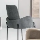 4 Poltroncine in Tessuto Colorato e Struttura in Metallo Verniciato - Lamberta Viadurini