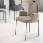 4 Poltroncine in Tessuto Colorato e Struttura in Metallo Verniciato - Lamberta Viadurini