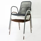 4 Poltroncine Tradizionali da Giardino in Metallo Made in Italy - Edris Viadurini